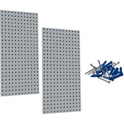 Triton Products 36 in. H x 18 in. W Gray Pegboard Wall Organizer, Gray/Steel