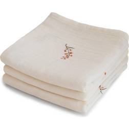 Mushie Muslin Baby Cloths 100% Organic Cotton 23.5" x 23.5" (Flowers) 3-Pack