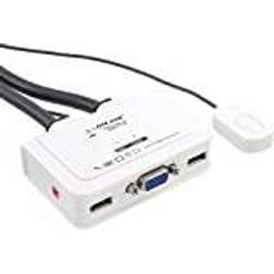 InLine Kabel KVM Switch KVM/Audio/USB Switch 2 x KVM/Audio/USB 1 lokal bruger Desktop