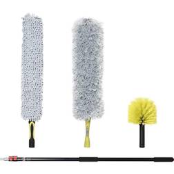 Homcom Extendable Feather Duster Cleaning Kit Pole 3.5m/11.5ft