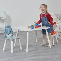 Liberty House Toys Kids and 2 Chairs, Fox and Squirrel