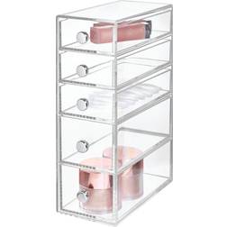 iDESIGN Jewelry Boxes and Organizers Clear Five-Drawer Tower Organizer