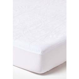 Homescapes Waterproof Terry Towelling Protector Mattress Cover White
