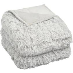 Sienna Fluffy Long Fleece Shaggy Soft Fleece Sensory Weight blanket 8kg Grey (200x150cm)
