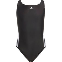 adidas Kid's 3-Stripes Swimsuit - Black/White (IB6009)