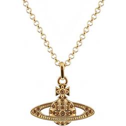 Vivienne Westwood Man Mini Bas Relief Orb Pendant Necklace - Gold/Topaz