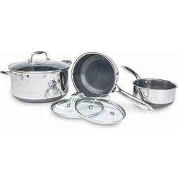 HexClad Hybrid Cookware Set with lid 6 Parts