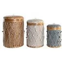 Dkd Home Decor Cotton Bamboo Boho 46 Basket