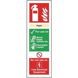 Sign Fire Extinguisher Foam 300x100mm Self FR08025S