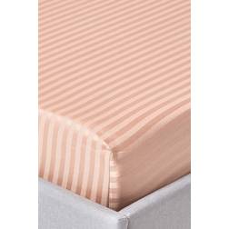 Homescapes Stripe Fitted Thread Bed Sheet Beige