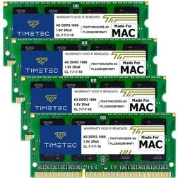 Timetec Hynix IC 16GB KIT(4x4GB) Compatible for Apple Late 2009 iMac 21.5-inch 27-inch DDR3 1067MHz/1066MHz PC3-8500 CL7 204 Pin 1.5V SODIMM RAM
