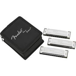 Fender Blues Deluxe Harmonica 3 pack with Case