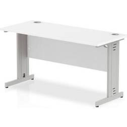 Impulse 1400 600mm Straight Desk White Top
