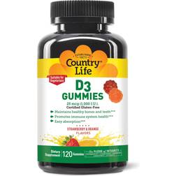 Country Life D3 Gummies Strawberry & 1000