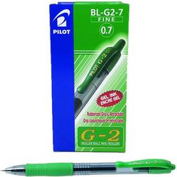 Pilot G-207 Retractable Gel Rollerball Pen 0.7mm Tip 0.39mm Line Green