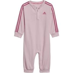 adidas Infant Essentials 3-Stripes French Terry Bodysuit - Clear Pink/Preloved Fuchsia