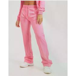 Juicy Couture Del Ray Classic Velour Pant Cotton Candy
