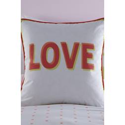 'Love' Filled Kids Vibrant Bedroom Cushion 100% Cotton