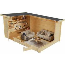 2-Log Cabin, Wooden Room, Timber Summerhouse, Office (Building Area )