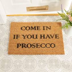 Come In If You Have Prosecco Doormat Black