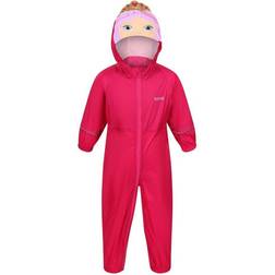 Regatta Girl's Childrens/Kids Charco Princess Waterproof Puddle Suit Pink/Fuchsia