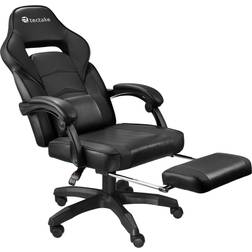 tectake Gaming chair Comodo With footrest black/black