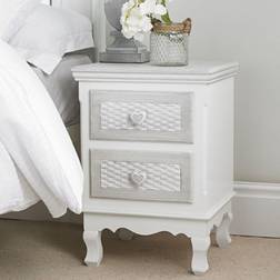 LPD Furniture Brittany 2 Drawer Bedside Table