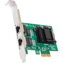 Syba Quad 2.5 Gigabit PCI-e x4 Ethernet Network Card Black/Silver Multicolored