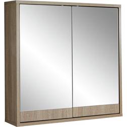 Bathroom Mirrored Wood Effect