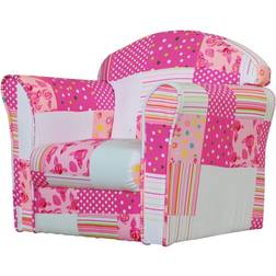 Kidsaw Mini Armchair Pink Patchwork Pink