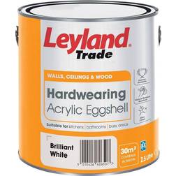 Leyland Trade Hardwearing Acrylic Eggshell Paint White 0.75L