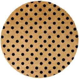 Artsy Doormats Dots Circle Doormat Black