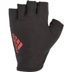 adidas Mens Half Finger Essential Gloves Red