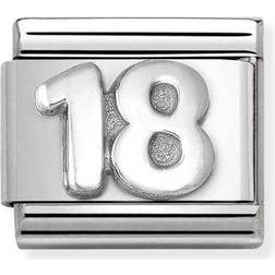 Nomination Composable Classic Link Number 18 Charm - Silver