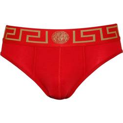 Versace Iconic Low-Rise Brief, Red/gold