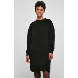 Urban Classics Ladies’ velvet rib crew dress Short dress black