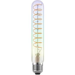 Eglo LED Dimmable Tube Twisted Filament E27 Iridescent Light Bulb 4W