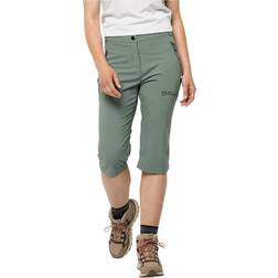 Jack Wolfskin Womens Activate Light 3/4 Walking Trousers (Picnic Green)