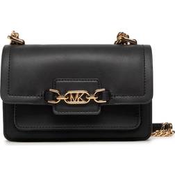 Michael Kors MK Heather Extra-Small Leather Crossbody Bag Black
