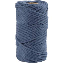 Creativ Company Macramé cord, L: 55 m, D 4 mm, blue, 330 g/ 1 roll
