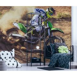 Walltastic Motocross-Tapete, FSC-Papier, mehrfarbig, 2,4 m hoch x 3 m breit, 1 Größe