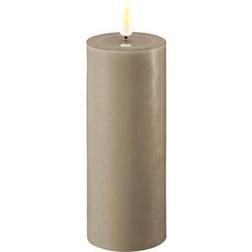 Deluxe Homeart Real Flame Bloklys Sand LED Candle 10cm