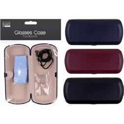 The Home Fusion Company Hard Glasses Case Plus Repair Kit & Cloth in Dark Red