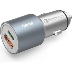 Hama Auto-Schnellladegerät (38W) silber