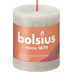 Bolsius Grey Rustic Shine Pillar Candle