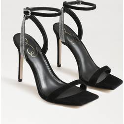 Sam Edelman Women's Ophelia Heeled Sandal, Black Suede
