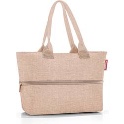 Reisenthel Shopper E1, Expandable 2-in-1 Tote, Converts from Handbag to Oversized Carryall, Twist Coffee