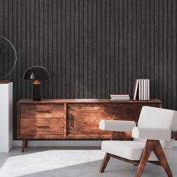 A.S. Creation Wood Slats Wallpaper Charcoal 39109-4