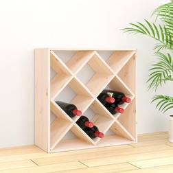 vidaXL Cabinet 62x25x62 Solid Wood Wine Rack