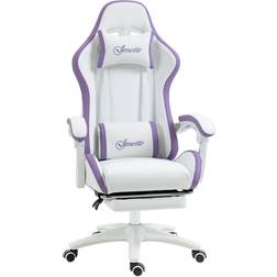 Vinsetto Racing Style Gaming Chair Reclining Function Footrest, Purple